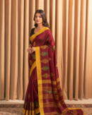 Premium Maroon Manipuri Handloom Saree