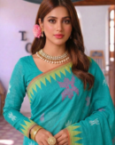 Premium Sea Green Monipuri Handloom Saree