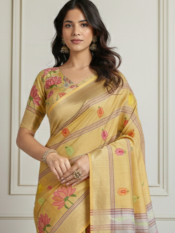 Premium Greyish Lavender Manipuri Handloom Saree