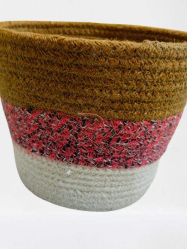 Natural Jute Round Planter Basket